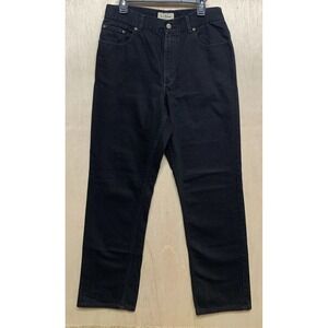 LL Bean Jeans Women's 12 M/T Approx 31x31 Black Denim Original‎ Fit Straight Leg